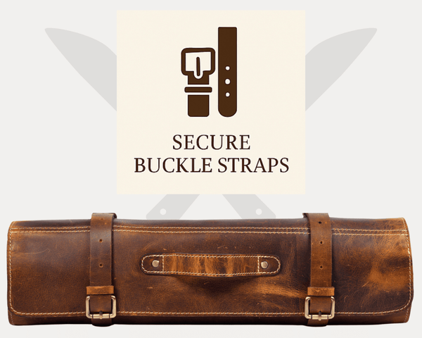 Premium Leather Knife Roll for Chefs – Travel Durable Bag - Aaron Leather Goods