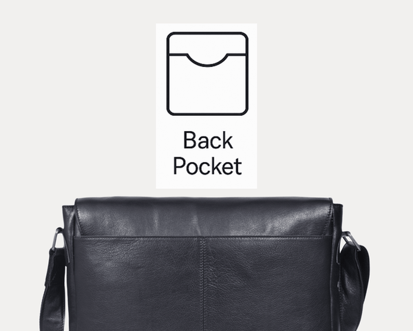 Premium Black Leather Messenger Bag Laptop Shoulder Briefcase for Men & Women - Aaron Leather Goods