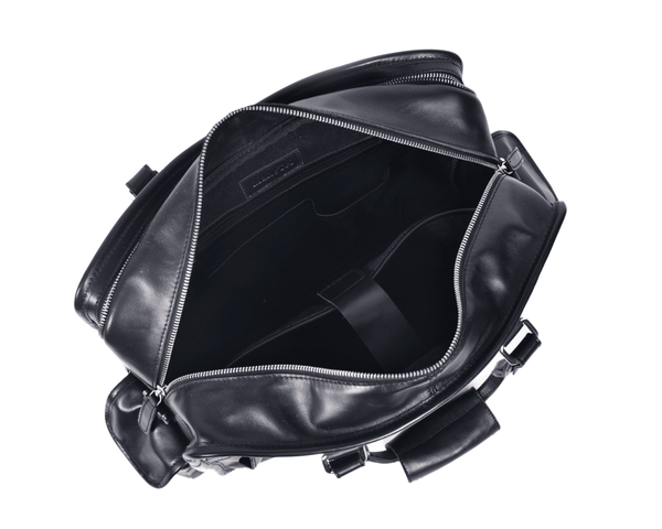 The Maverick Black – Executive Leather Laptop & Travel Messenger - Aaron Leather Goods