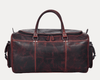 Vintage Leather Duffel Bag for Men & Women – Full Grain Weekender Overnight Travel Bag with Shoulder Strap - Aaron Leather Goods