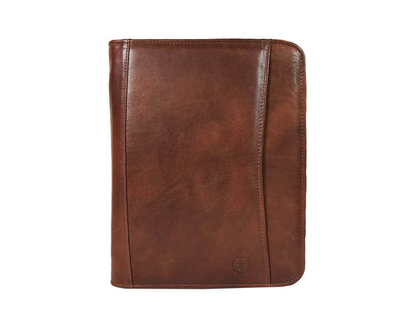 Vittoria Leather Organizer - Chestnut - Aaron Leather Goods