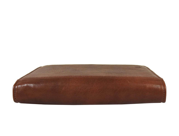 Vittoria Leather Organizer - Chestnut - Aaron Leather Goods