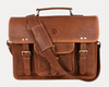 Ancona Leather Office Bag 15" - Gingerbread - Aaron Leather Goods
