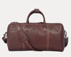 Premium Leather Duffle Bag – Travel Overnight Bag with Shoulder Strap & Spacious Interior (Full-Grain Vintage Tan Leather) - Aaron Leather Goods