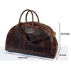Vintage Leather Weekender Duffel Bag – Large Handmade Travel Bag for Men & Women
