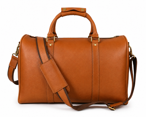 Leather Weekender Duffel Bag