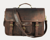 Ancona Leather Office Bag 18" - Vintage Brown