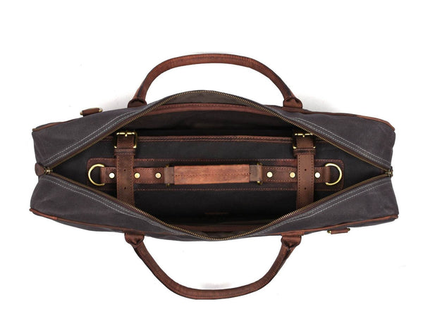 Malaga Canvas Knife Bag - Grey - Aaron Leather Goods