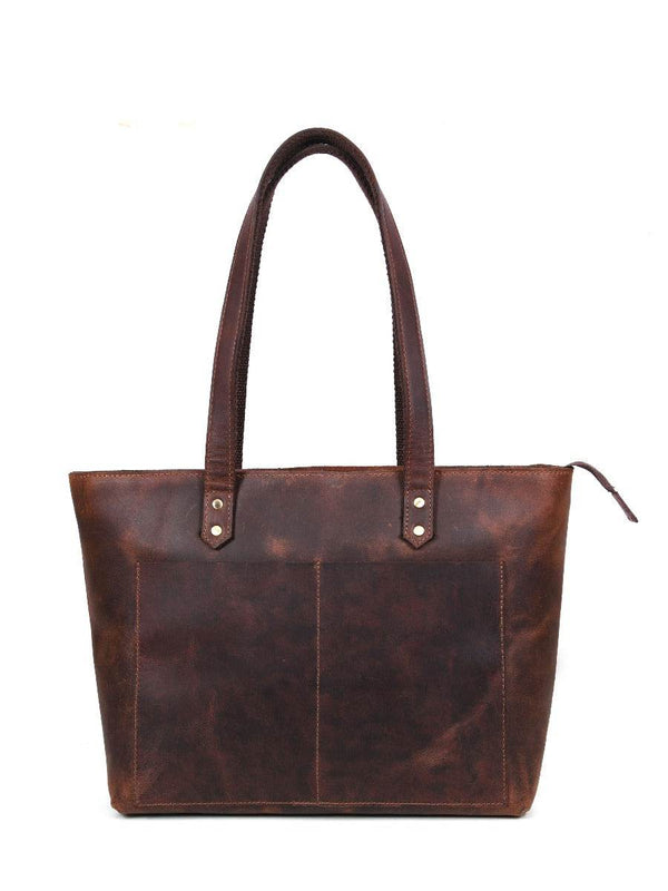 Canaria Travel Tote Bag – Walnut Brown - Aaron Leather Goods