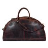 Vintage Leather Weekender Duffel Bag – Large Handmade Travel Bag for Men & Women