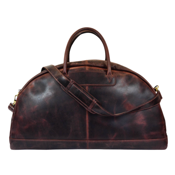 Vintage Leather Weekender Duffel Bag – Large Handmade Travel Bag for Men & Women