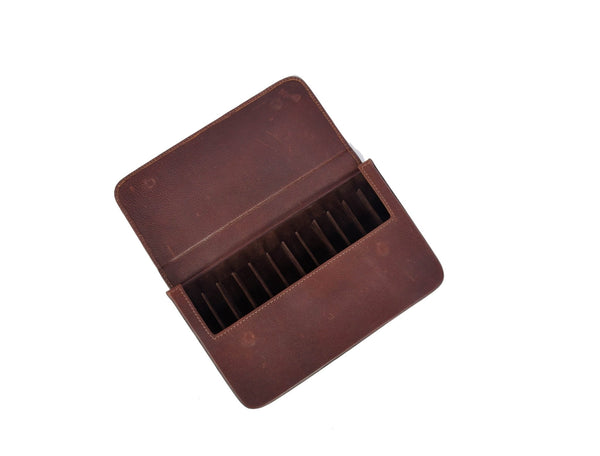 Leather Pen Case - Stylish & Durable - Aaron Leather Goods