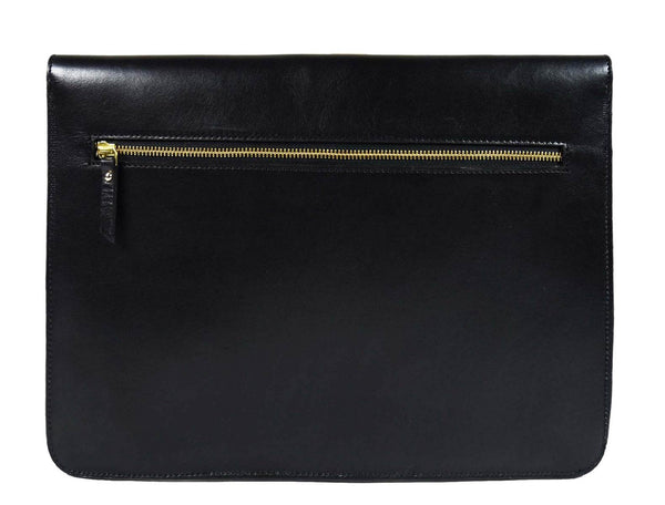 Tagus Macbook Laptop Sleeve Case - Raven Black - Aaron Leather Goods