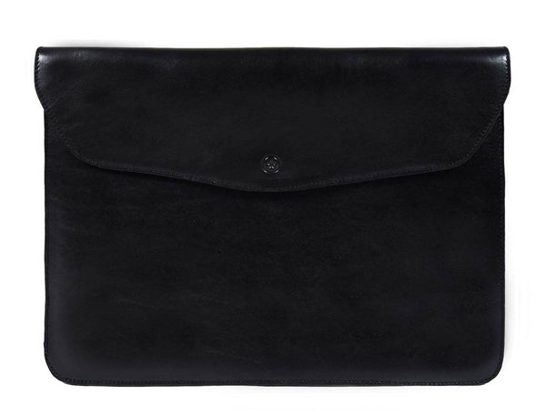 Tagus Macbook Laptop Sleeve Case - Raven Black - Aaron Leather Goods