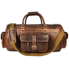 Pamplona Leather Duffle Bag - Walnut Brown - Aaron Leather Goods