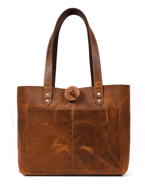 Melilla Travel Tote Bag – Caramel Brown - Aaron Leather Goods