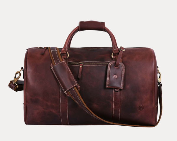 Premium Buffalo Leather Travel Weekender Bag