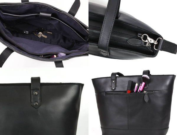 Mieres Travel Tote Bag – Raven - Aaron Leather Goods