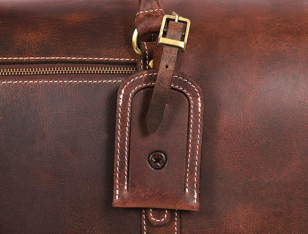 Leather Travel Duffel Bag: Versatile Father's Day Gift - Aaron Leather Goods - Aaron Leather Goods
