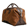 Vintage Tan Leather Duffle Bag for Men – Luxury Weekender Travel Bag with Shoulder Strap