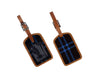 Leather Tweed Luggage Tag - AC - 299 - Aaron Leather Goods