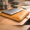 Ardentia Quilted Leather Mackbook Sleeve- Mustard
