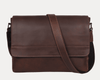 Villandry Leather Messenger Bag - Walnut Brown - Aaron Leather Goods