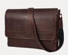 Villandry Leather Messenger Bag - Walnut Brown - Aaron Leather Goods