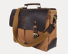 Prato Canvas Messenger Bag - Beige - Aaron Leather Goods