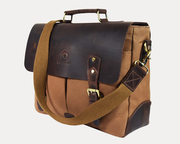 Prato Canvas Messenger Bag - Beige