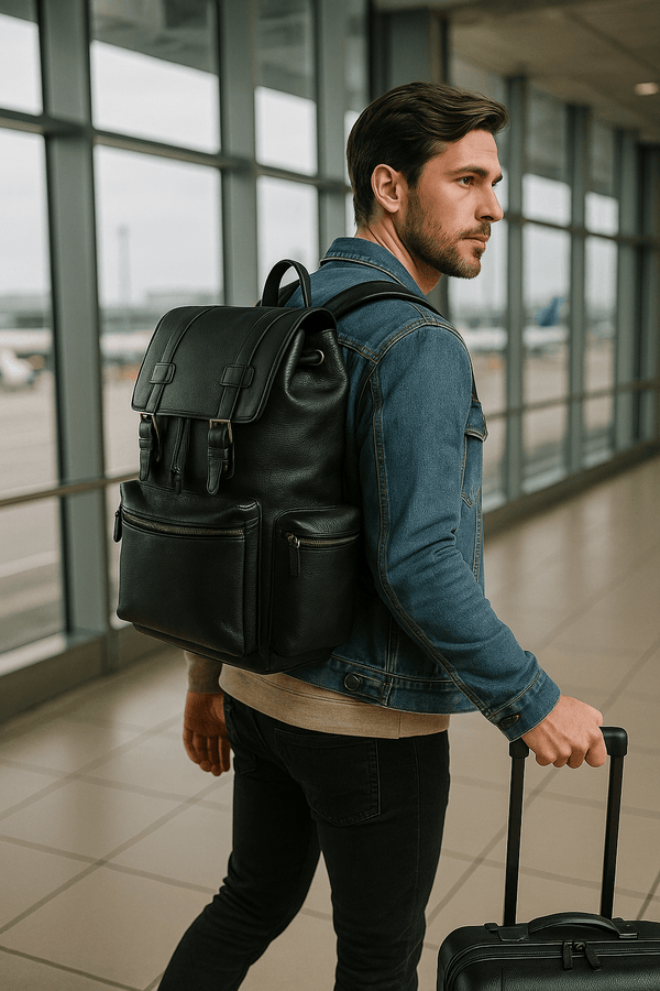 Vintage Full - Grain Leather Backpack – Travel, Work & Laptop Bag - Aaron Leather Goods