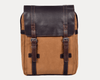 Rustic Rover Waxed Canvas Leather Backpack - Aaron Leather Goods