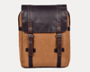 Rustic Rover Waxed Canvas Leather Backpack - Aaron Leather Goods
