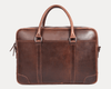 Broadway Leather Office Bag – Walnut Brown - Aaron Leather Goods