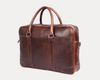 Broadway Leather Office Bag – Walnut Brown - Aaron Leather Goods