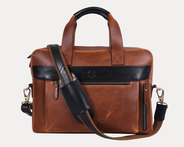 Brooklyn Leather Office Bag - Lux Tan - Aaron Leather Goods