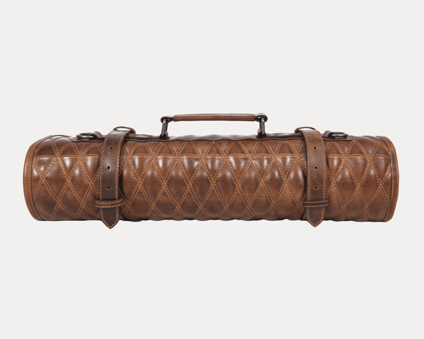 Arctic Blade Quilted Leather Knife Roll - Sienna - Aaron Leather Goods
