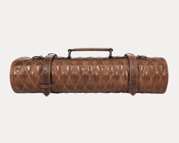 Arctic Blade Quilted Leather Knife Roll - Sienna - Aaron Leather Goods
