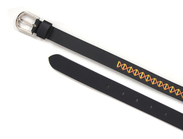 Zynkora Leather Suede Belt - Black