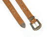 Zynkora Leather Suede Belt - Brown - Aaron Leather Goods