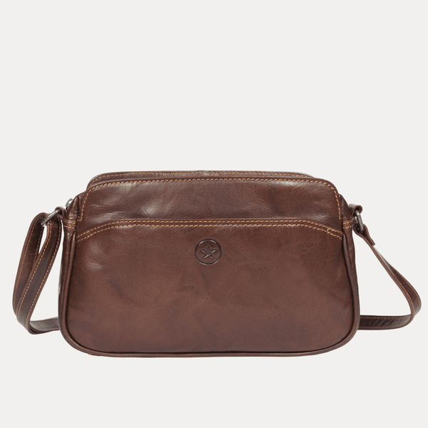 Reus Leather Sling Bag - Caramel Brown. BUY 2 GET 1 FREE - Aaron Leather Goods