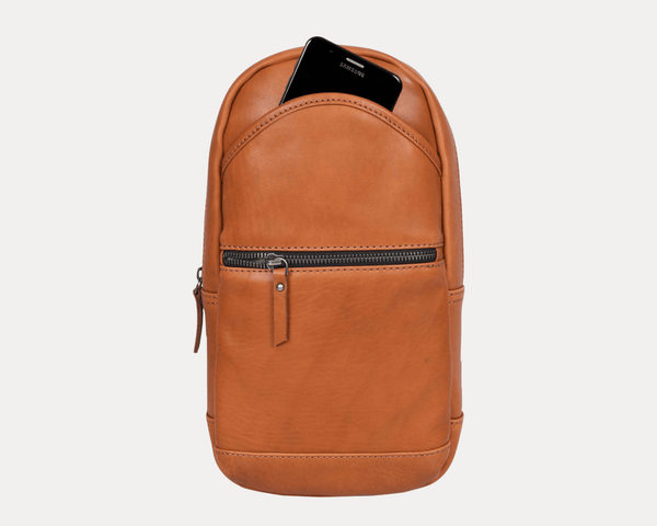 Oviedo Cross Body Bag - Caramel Brown - Aaron Leather Goods