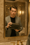 Omaha Leather Toiletry Bag - Seaweed Green - Aaron Leather Goods