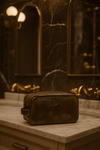 Vacone Leather Toiletry Bag - Walnut Brown - Aaron Leather Goods