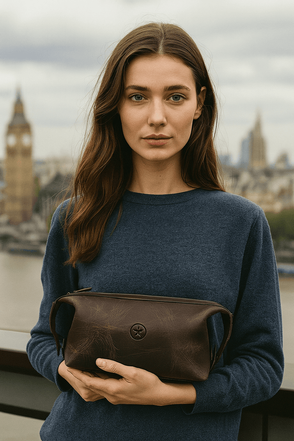 Siren Leather Toiletry Bag - Aaron Leather Goods