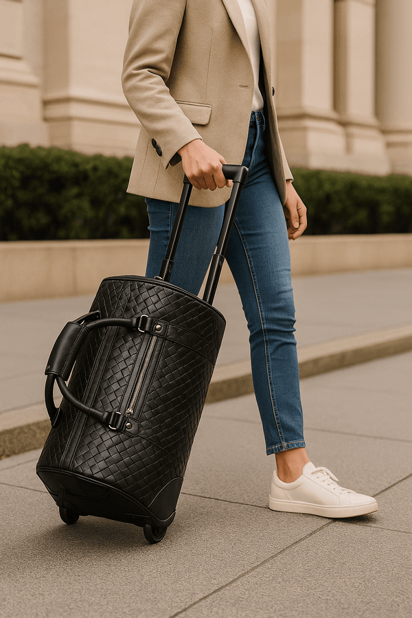 Atria Upcycled Leather Trolley Bag ( TR-12 ) - Aaron Leather Goods