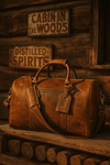 Taranto Leather Weekender Bag - Tawny Brown - Aaron Leather Goods