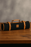 Malaga Canvas Knife Roll - Raven Black - Aaron Leather Goods