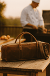 Tuscania Leather Knife Bag - Caramel Brown - Aaron Leather Goods