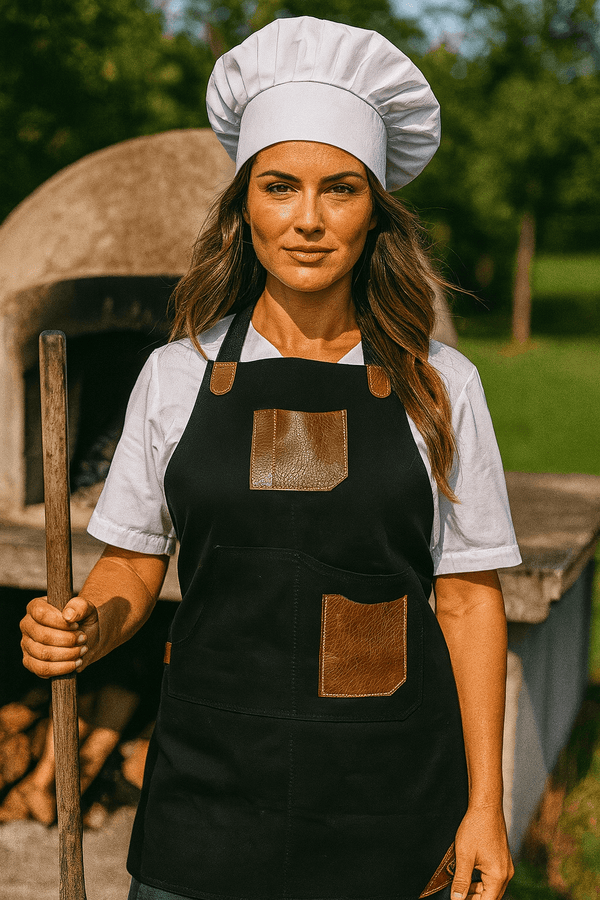 Turin Waxed Canvas Apron - Raven Black - Aaron Leather Goods